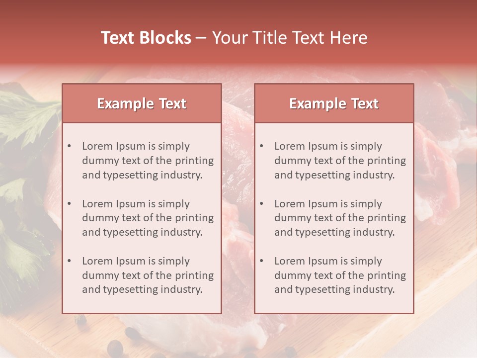 Fillets Barbecue Pork PowerPoint Template