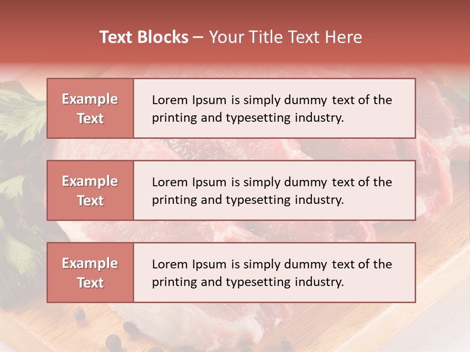 Fillets Barbecue Pork PowerPoint Template