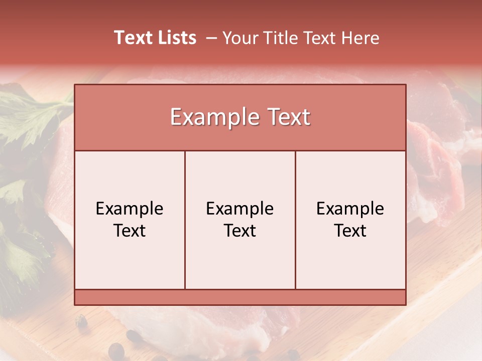 Fillets Barbecue Pork PowerPoint Template