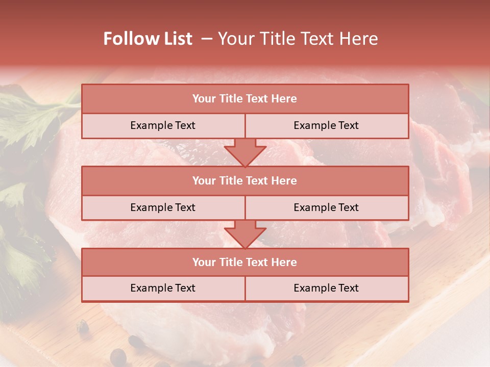 Fillets Barbecue Pork PowerPoint Template