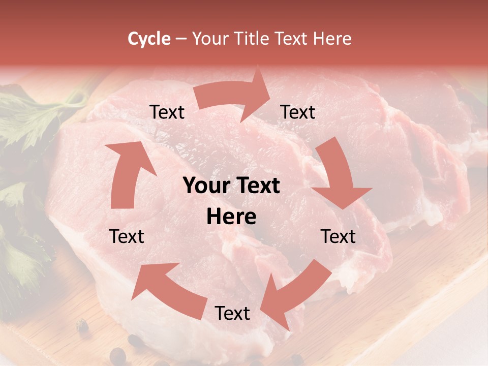 Fillets Barbecue Pork PowerPoint Template