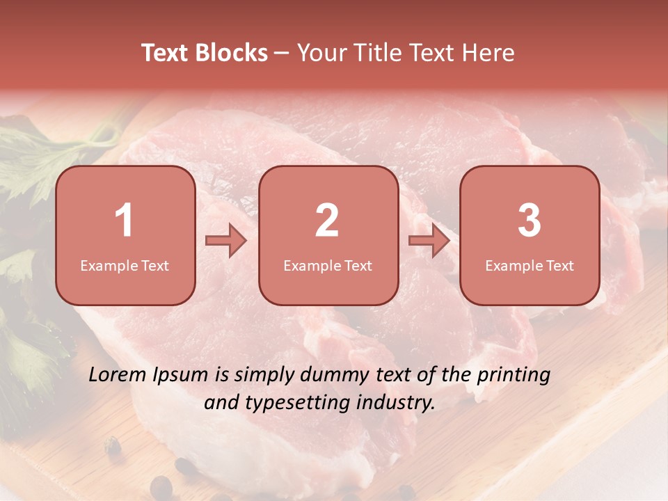 Fillets Barbecue Pork PowerPoint Template