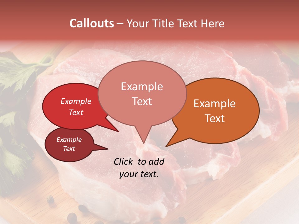 Fillets Barbecue Pork PowerPoint Template