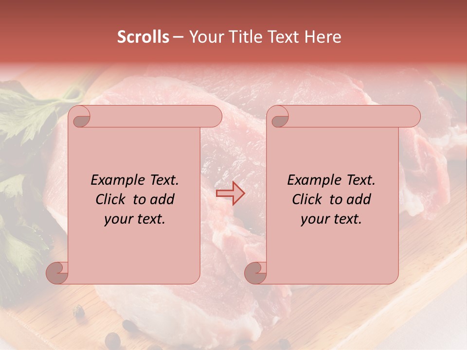 Fillets Barbecue Pork PowerPoint Template