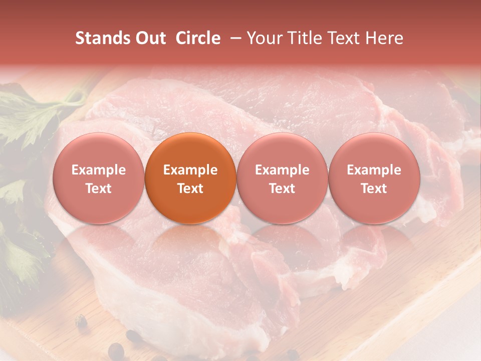 Fillets Barbecue Pork PowerPoint Template