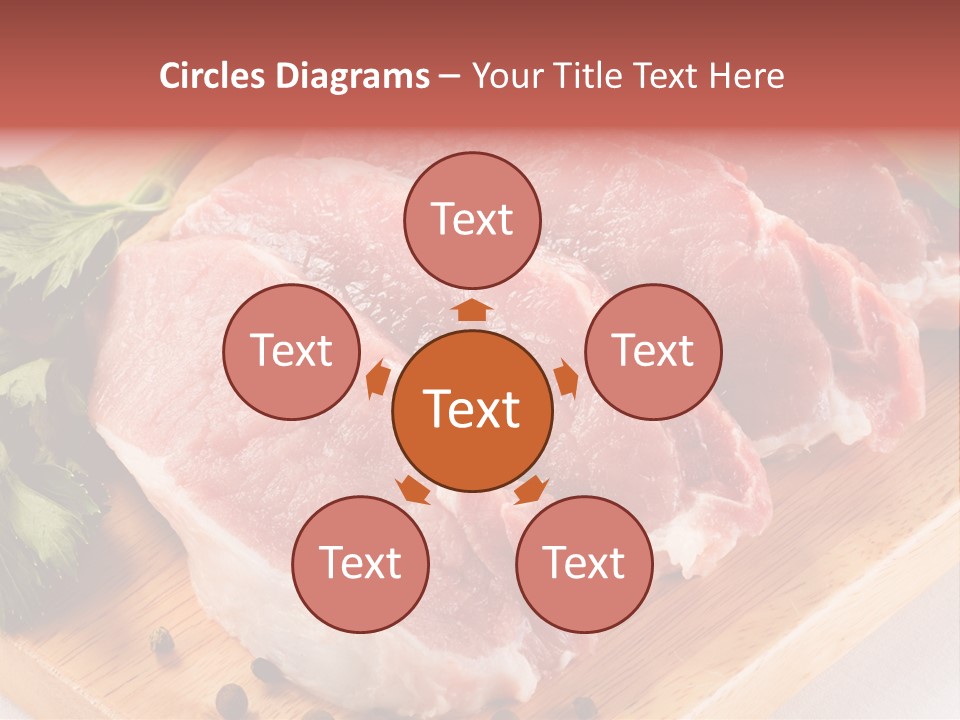 Fillets Barbecue Pork PowerPoint Template