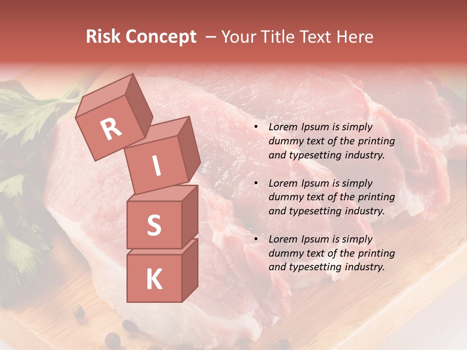 Fillets Barbecue Pork PowerPoint Template