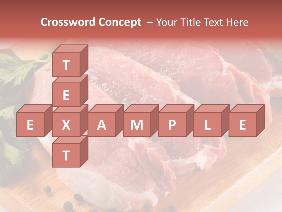 Fillets Barbecue Pork PowerPoint Template