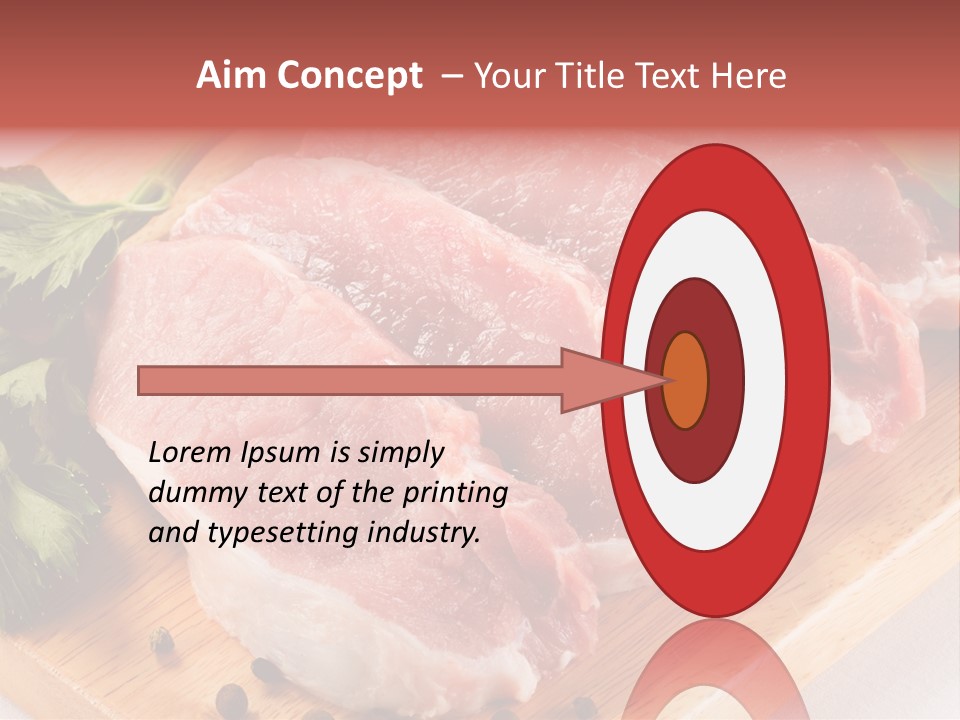 Fillets Barbecue Pork PowerPoint Template