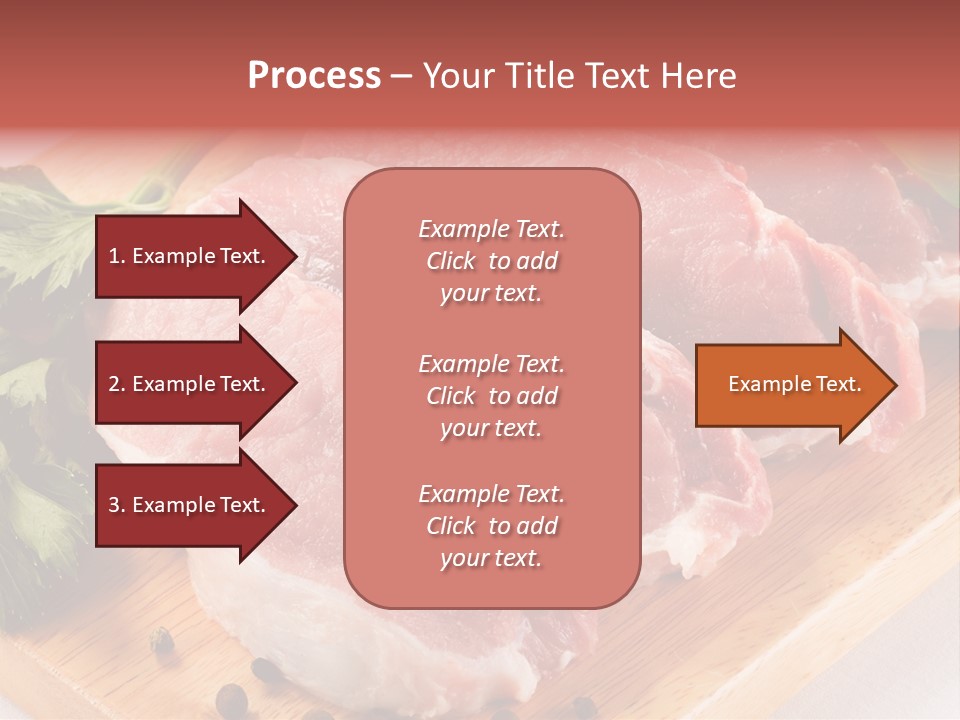 Fillets Barbecue Pork PowerPoint Template