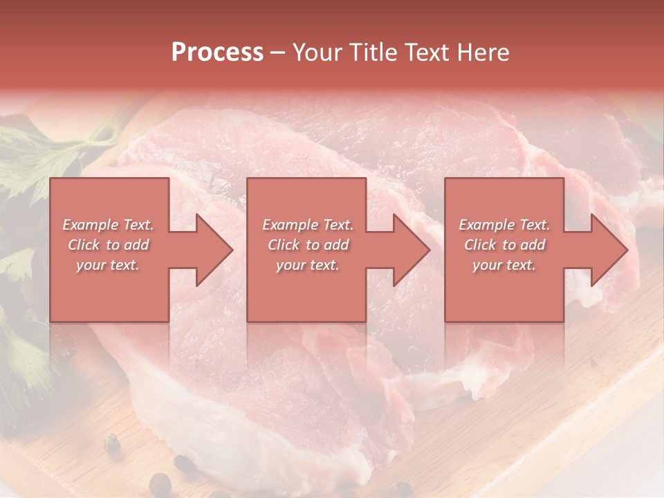 Fillets Barbecue Pork PowerPoint Template