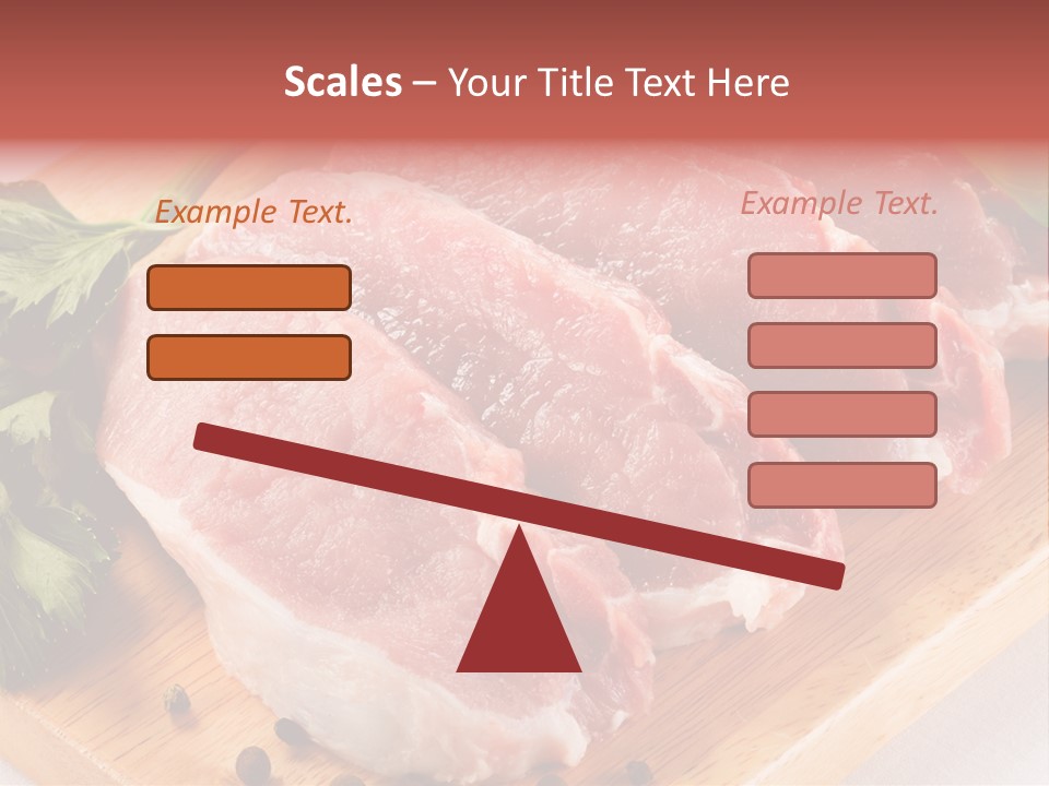Fillets Barbecue Pork PowerPoint Template
