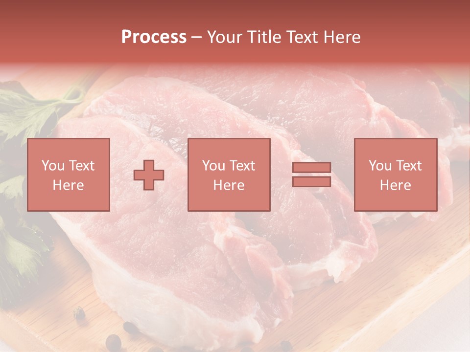 Fillets Barbecue Pork PowerPoint Template