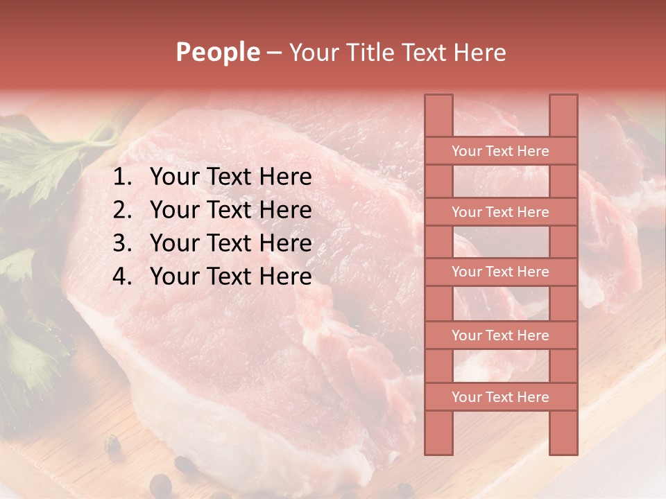 Fillets Barbecue Pork PowerPoint Template