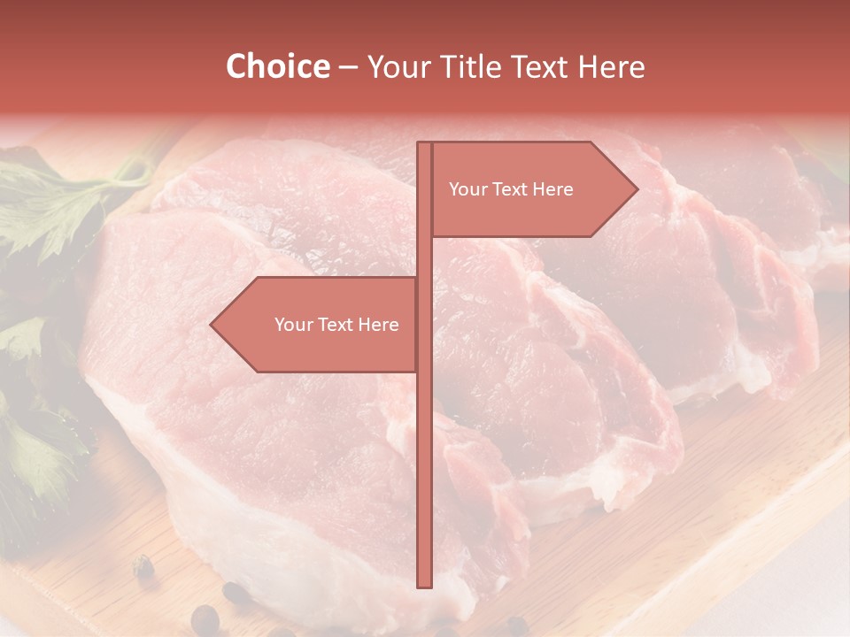 Fillets Barbecue Pork PowerPoint Template