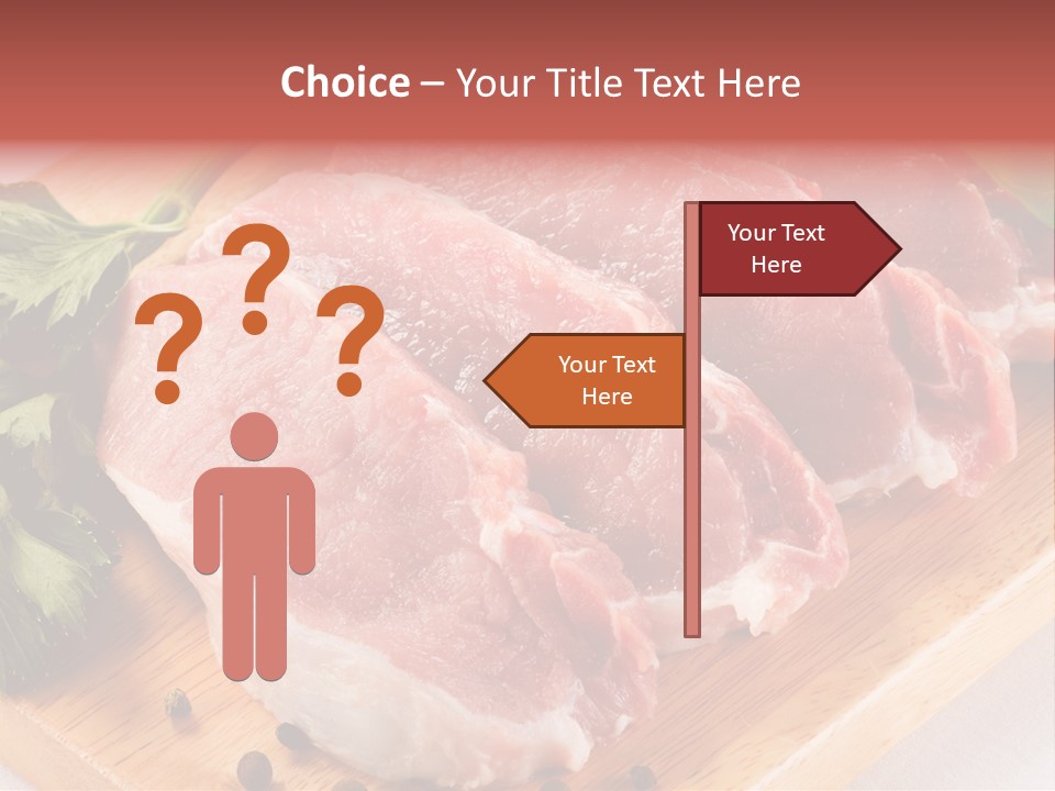 Fillets Barbecue Pork PowerPoint Template