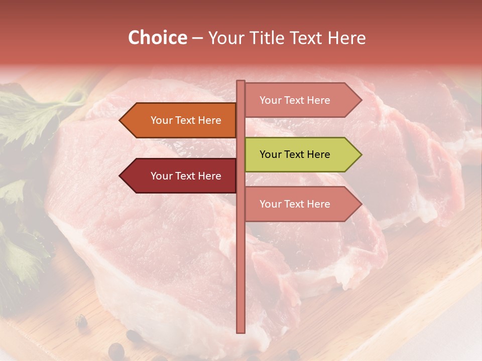 Fillets Barbecue Pork PowerPoint Template