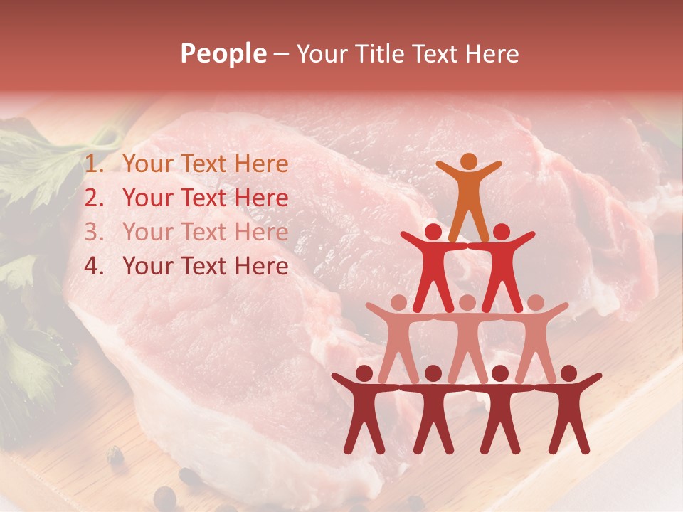 Fillets Barbecue Pork PowerPoint Template