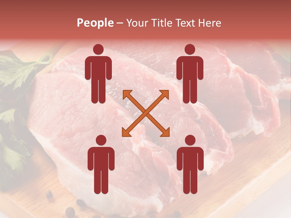 Fillets Barbecue Pork PowerPoint Template