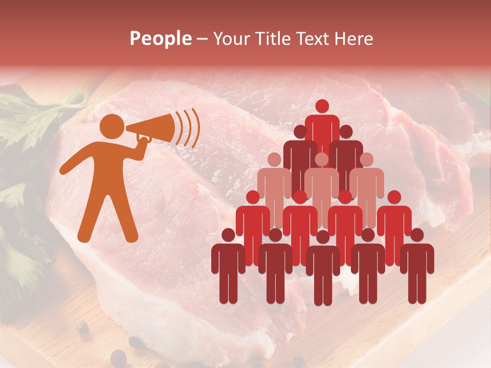 Fillets Barbecue Pork PowerPoint Template