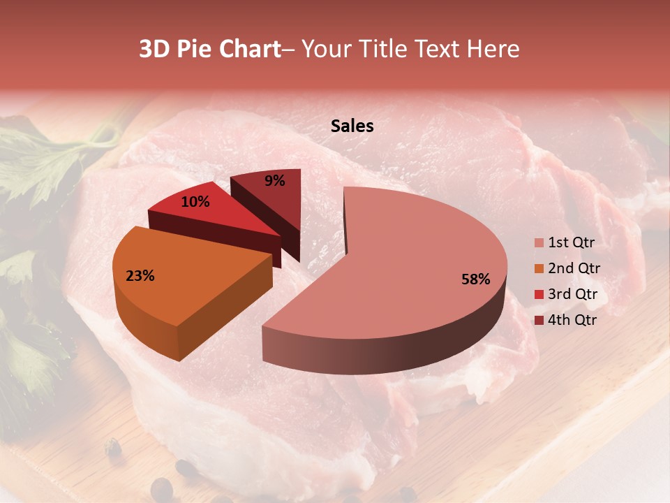 Fillets Barbecue Pork PowerPoint Template