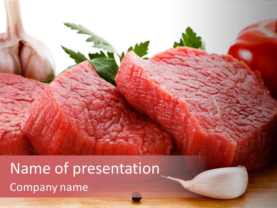 Sliced Edible Loin PowerPoint Template