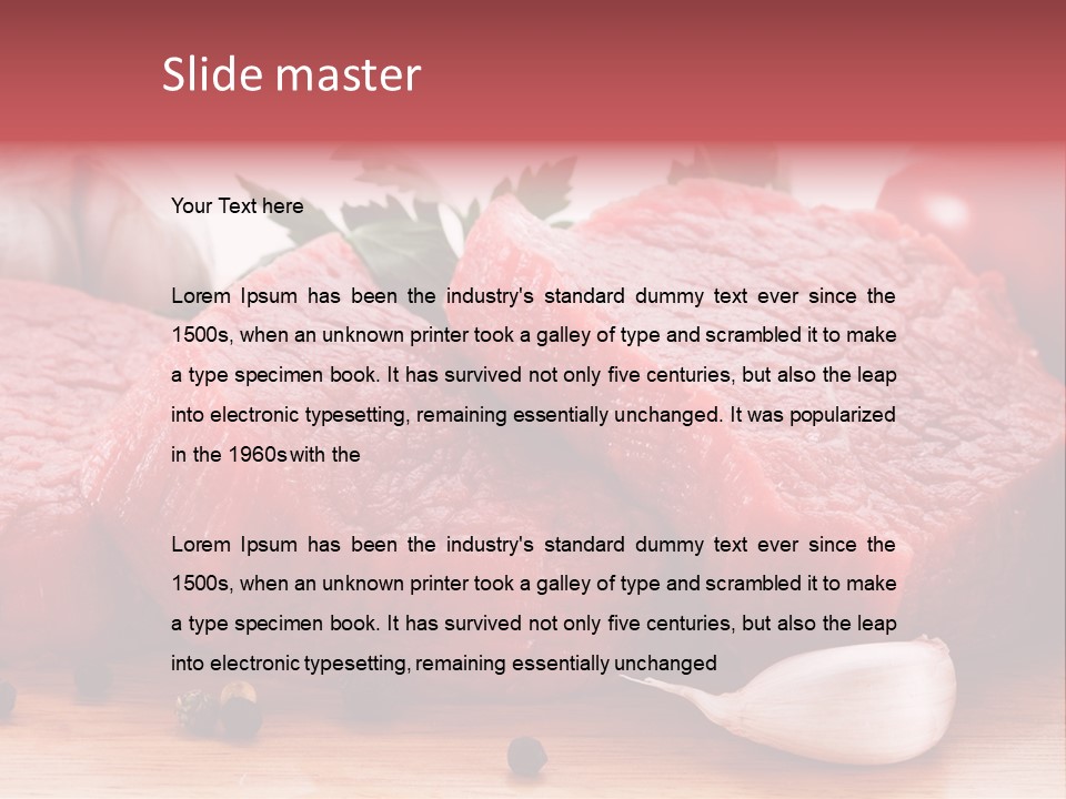 Sliced Edible Loin PowerPoint Template