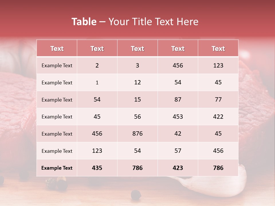 Sliced Edible Loin PowerPoint Template