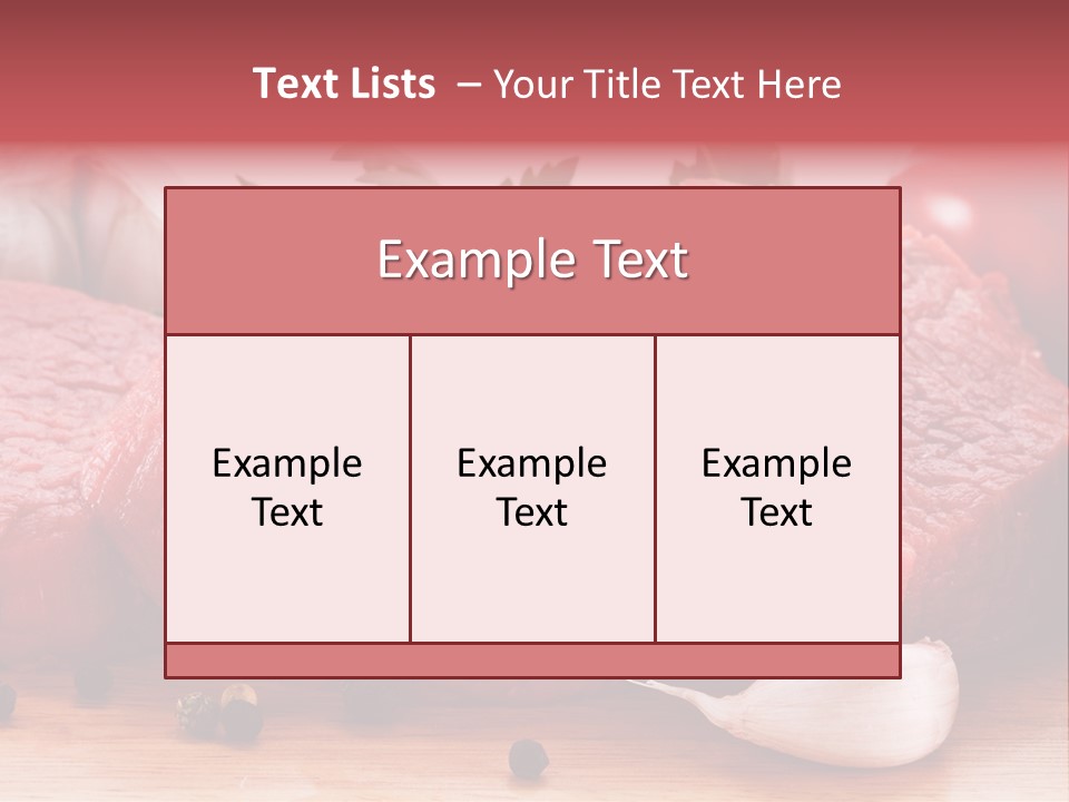 Sliced Edible Loin PowerPoint Template