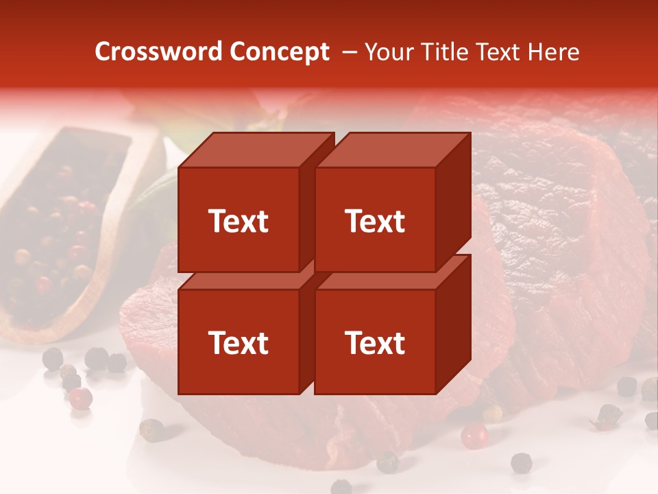 Sirloin White Cutting PowerPoint Template