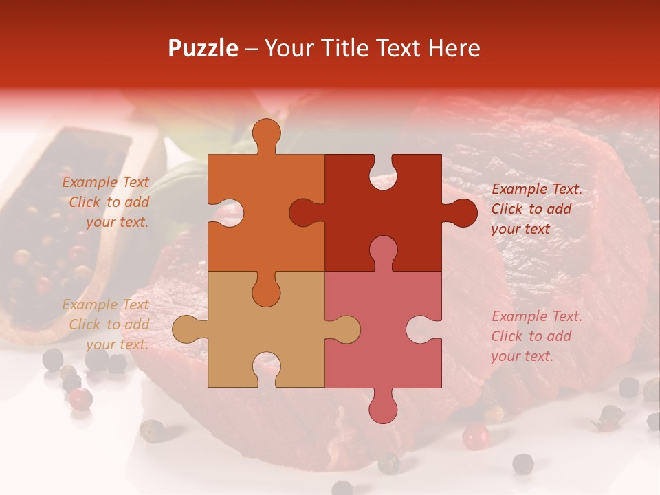 Sirloin White Cutting PowerPoint Template