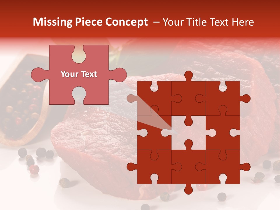 Sirloin White Cutting PowerPoint Template