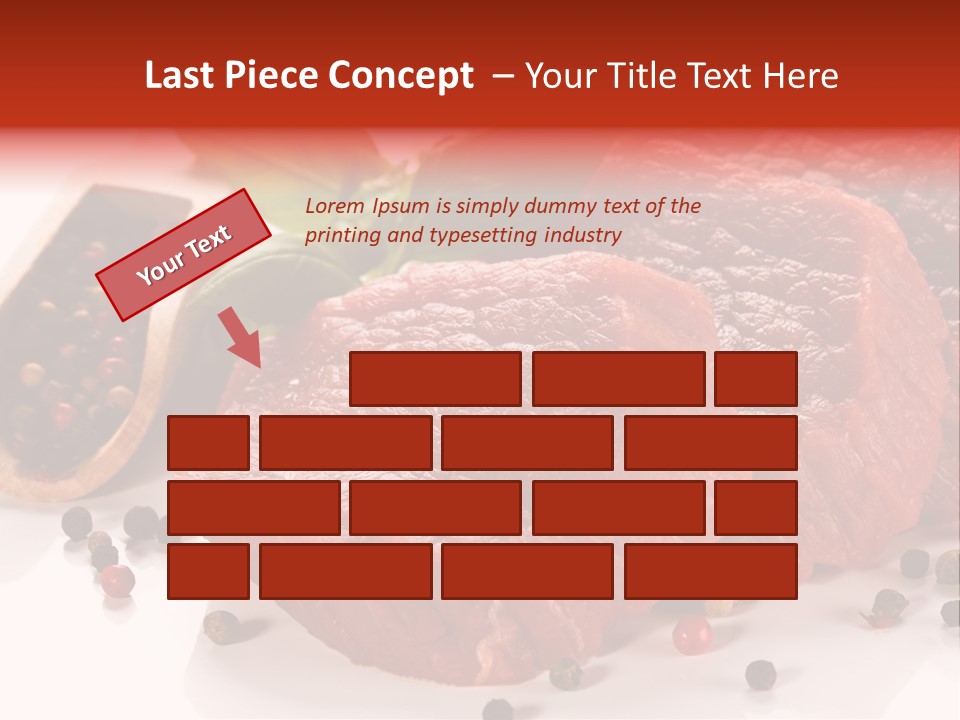 Sirloin White Cutting PowerPoint Template