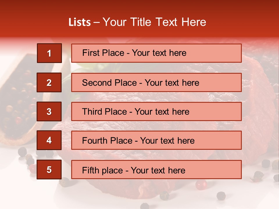 Sirloin White Cutting PowerPoint Template