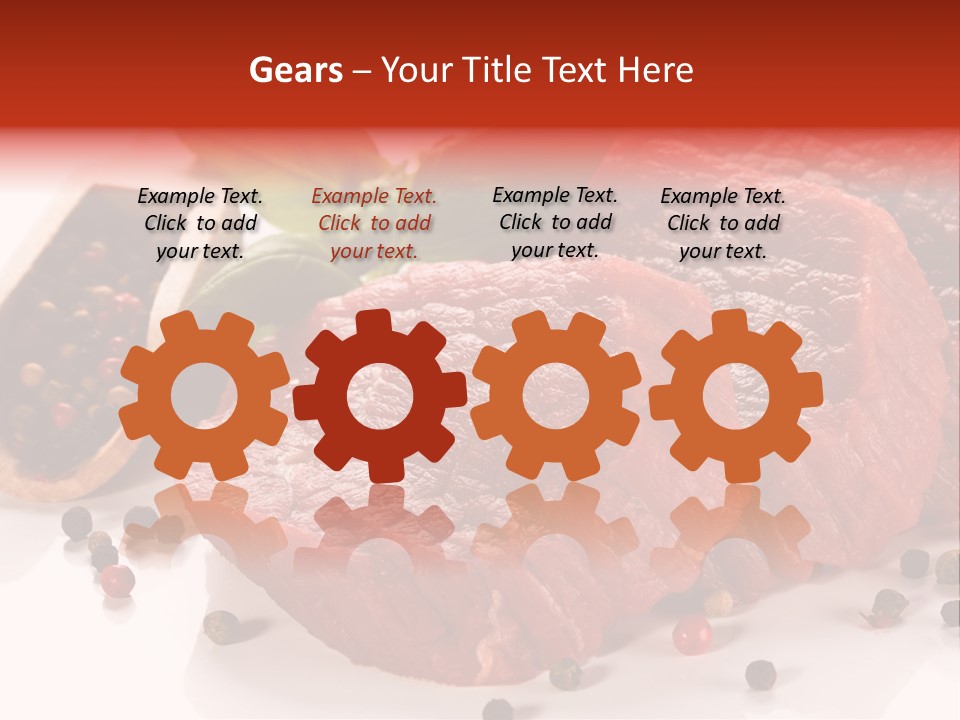 Sirloin White Cutting PowerPoint Template