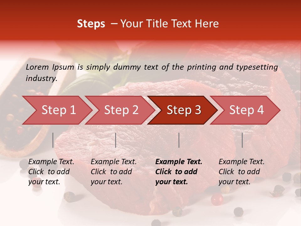 Sirloin White Cutting PowerPoint Template