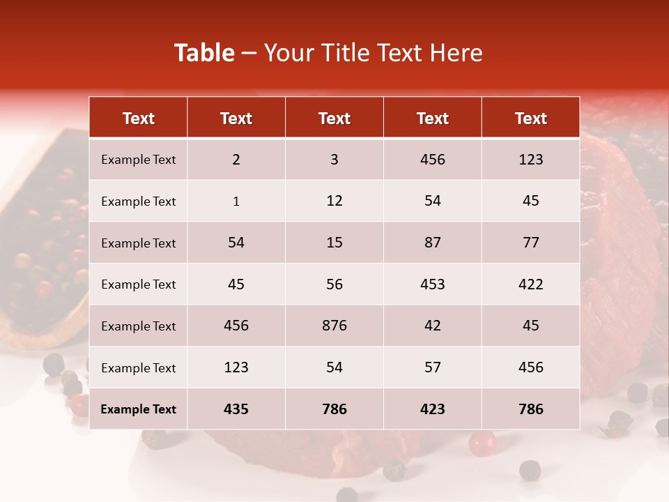 Sirloin White Cutting PowerPoint Template