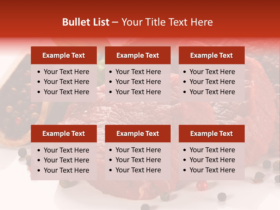 Sirloin White Cutting PowerPoint Template