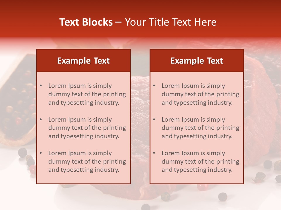 Sirloin White Cutting PowerPoint Template