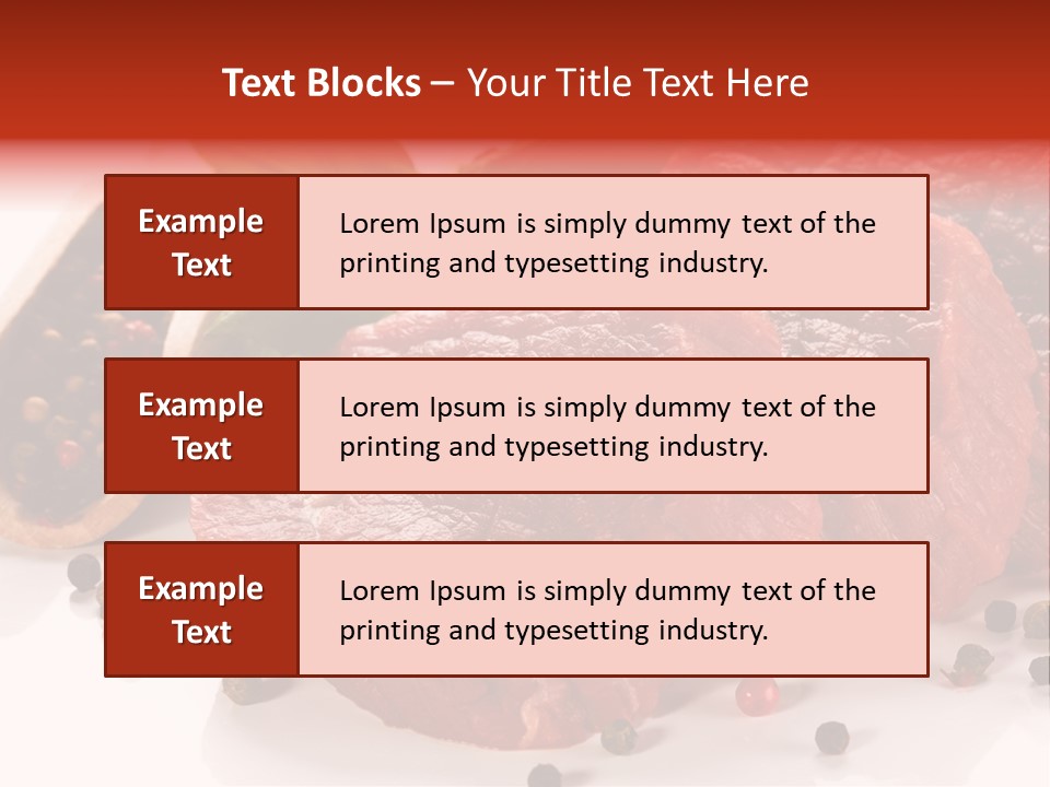 Sirloin White Cutting PowerPoint Template