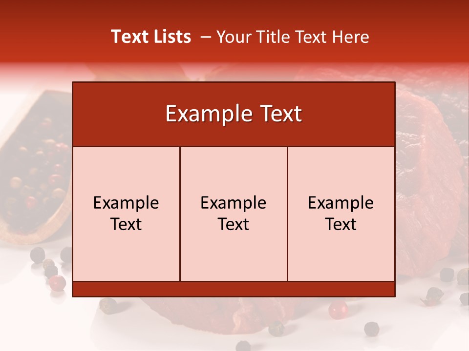 Sirloin White Cutting PowerPoint Template