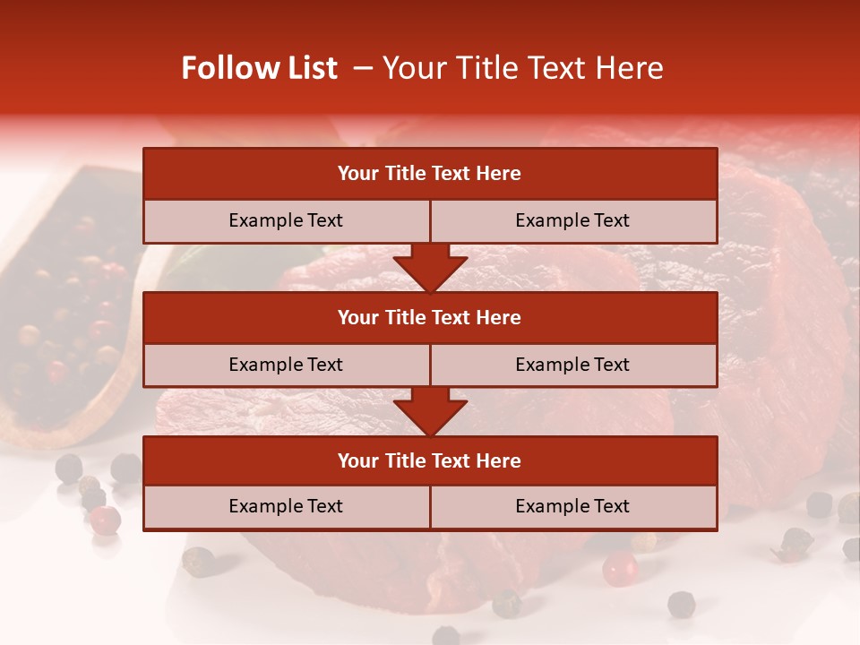 Sirloin White Cutting PowerPoint Template