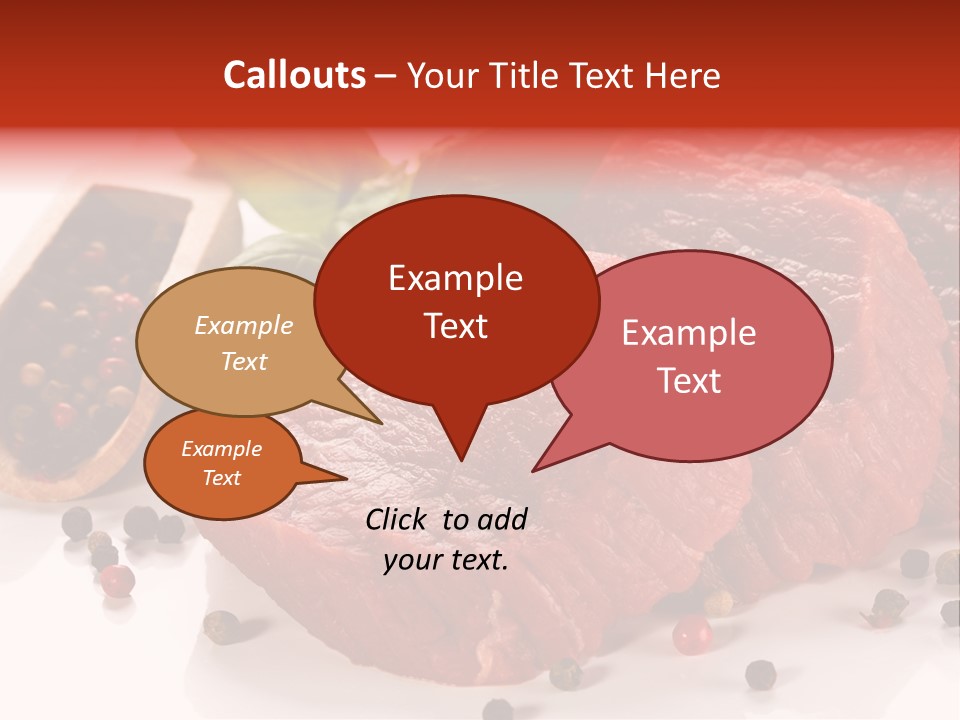 Sirloin White Cutting PowerPoint Template