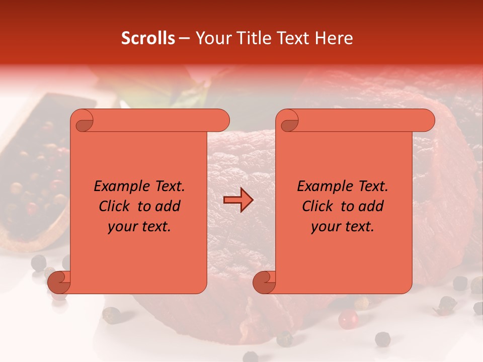 Sirloin White Cutting PowerPoint Template
