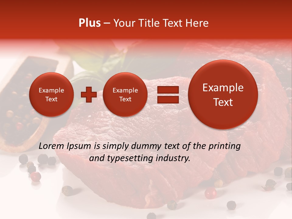 Sirloin White Cutting PowerPoint Template