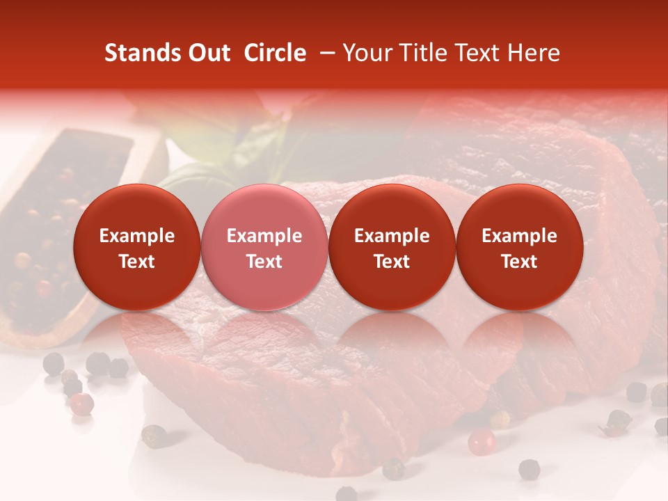 Sirloin White Cutting PowerPoint Template
