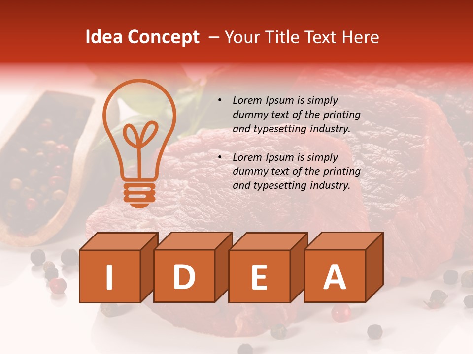 Sirloin White Cutting PowerPoint Template