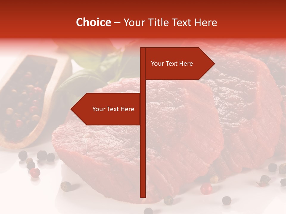 Sirloin White Cutting PowerPoint Template