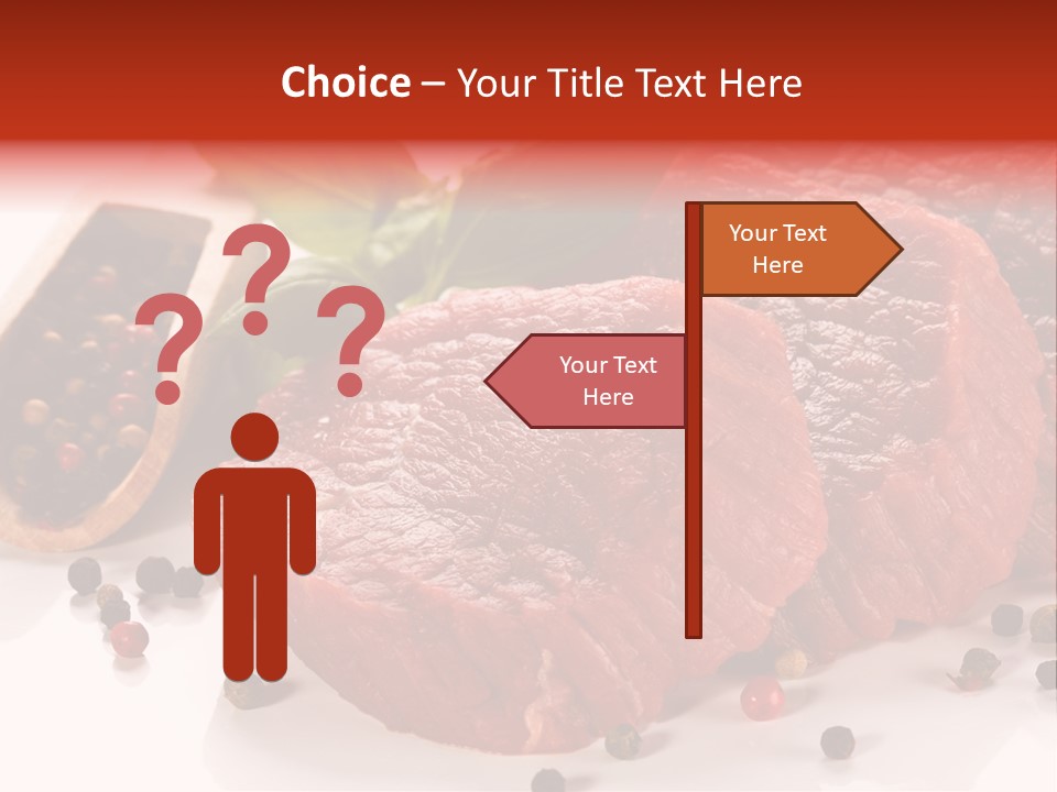 Sirloin White Cutting PowerPoint Template