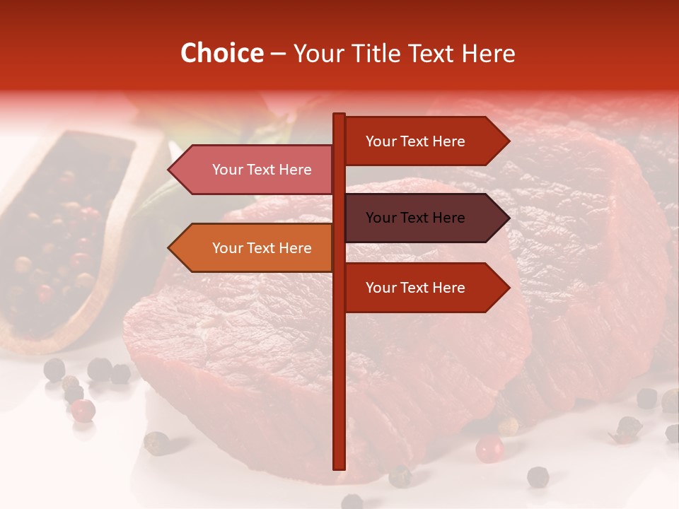 Sirloin White Cutting PowerPoint Template